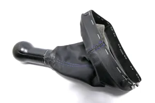 VW Passat 3B 3BG Schaltknauf Schaltsack Schaltung Schaltknüppel 5-Gang blaue Näh - Bild 2