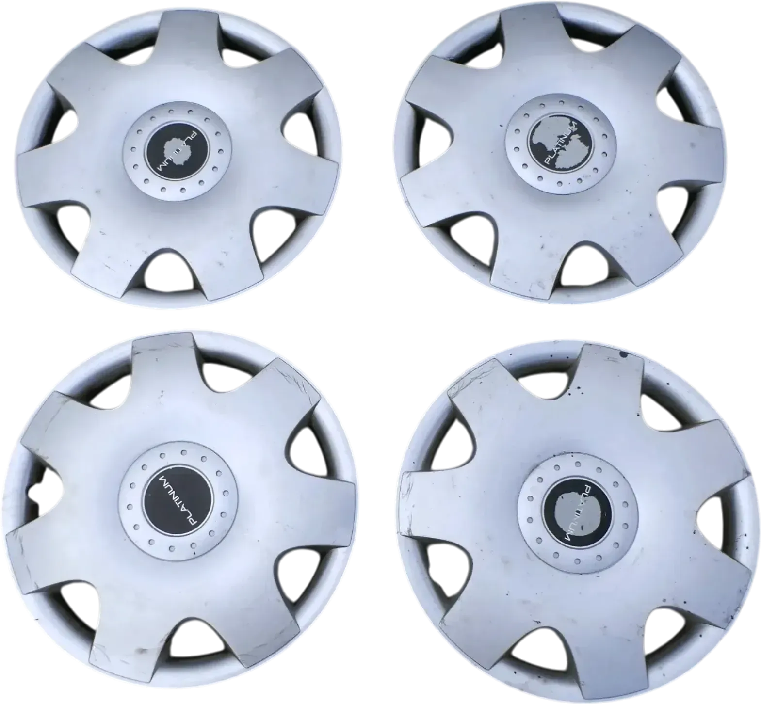 original 4 Stück VW Bora Golf 4 1J Radkappe Radzierkappe 15 Zoll Platinum - Bild 1