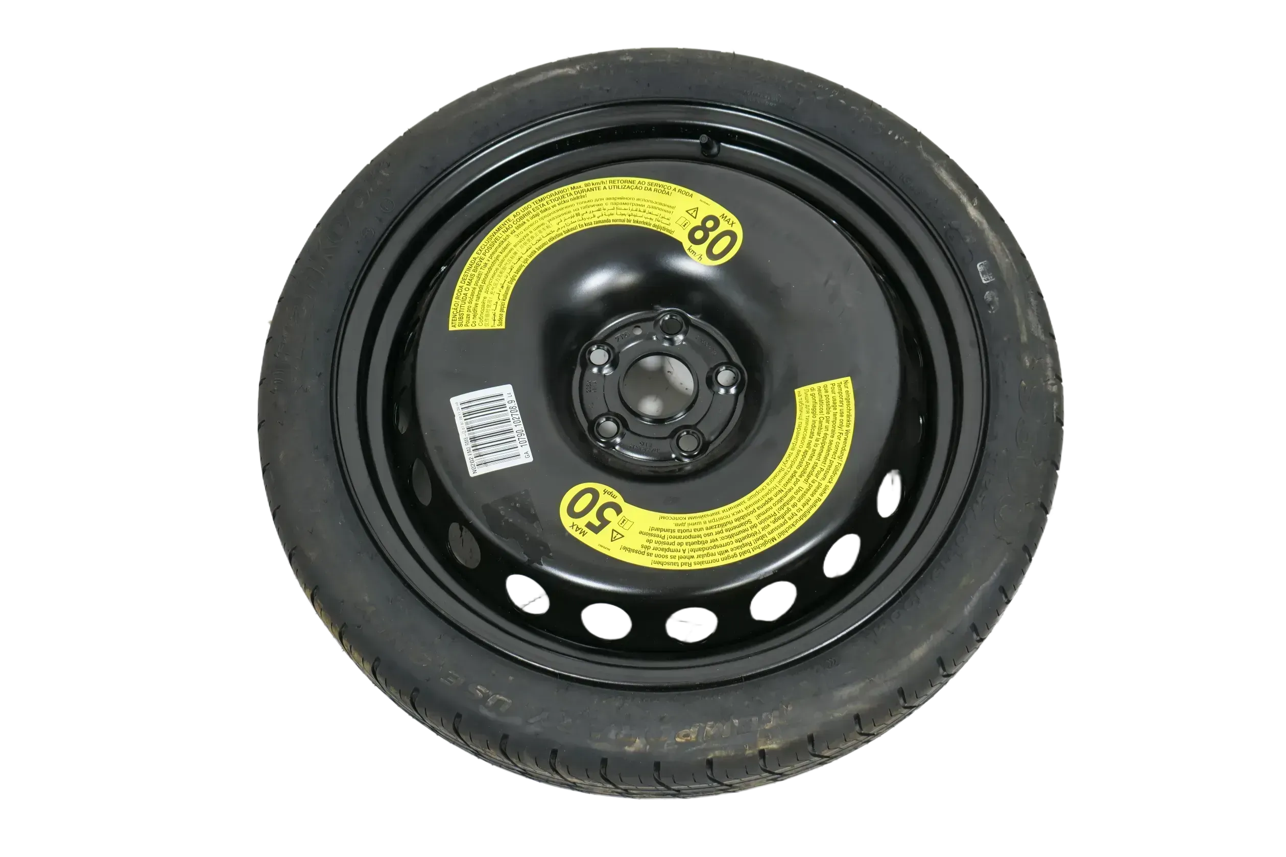 Audi Notrad Ersatzrad Notreifen 125/70 R19 Zoll 5-Loch LK112 8S0601027A - Bild 1