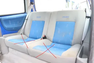 VW Lupo Seat Arosa Sitz Rückbank nur Lehne Sitze College grau + Kopfstützen - Bild 2