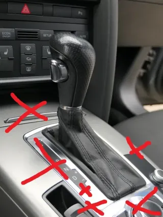 A6 4F Schaltknauf Schaltsack Schaltknüppel Automatik Leder Pernappaleder  S-line - Bild 1