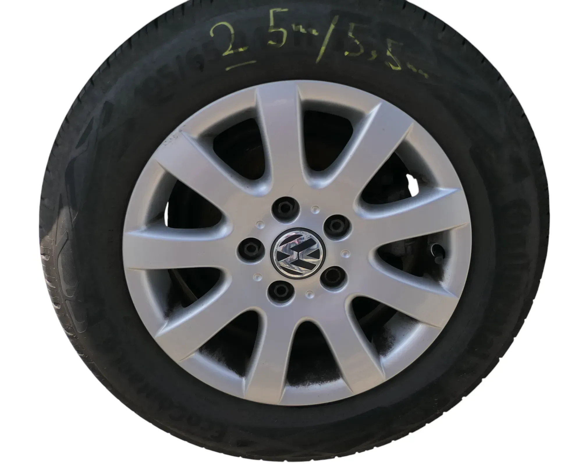 1x Passat Golf Alufelgen Felgen Felge 15 Zoll 1K0601025A 6,5Jx15 ET50 Misano HR - Bild 1