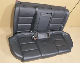 Audi A6 4F C6 Sitz Rückbank Rücksitzbank hinten 3-Punkt-Gurt schwarz Leder Sitz - Bild 3