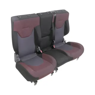 Altea 5P XL Sitz Sitze hinten Rückbank Rücksitzbank 3 Punkt Lehne rot schwarz - Bild 3