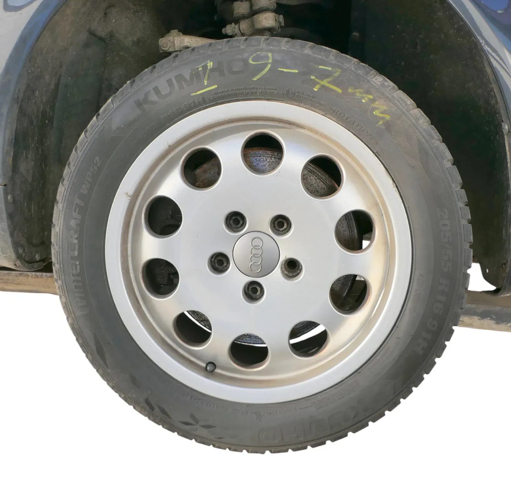 4x A4 B5 A6 4B Alufelgen 205/55 R16 91V Winterreifen Reifen 4B0601025P   7-9mm - Bild 1