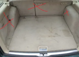 Golf 4 Variant Kombi Staubehälter Ablagefach Ablage Boden Kofferraum beige besch - Bild 2