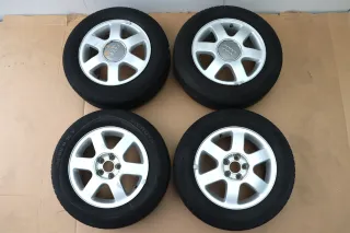 Audi A3 8L Alufelgen Reifen Felgen 195/65 R15 Sommerreifen M+S 8L060125F   3-4mm - Bild 1