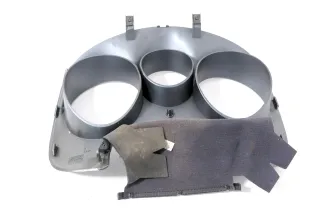 Seat Altea 5P Abdeckung Tacho Tachorahmen silber leuchtsilber Rahmen Blende - Bild 4