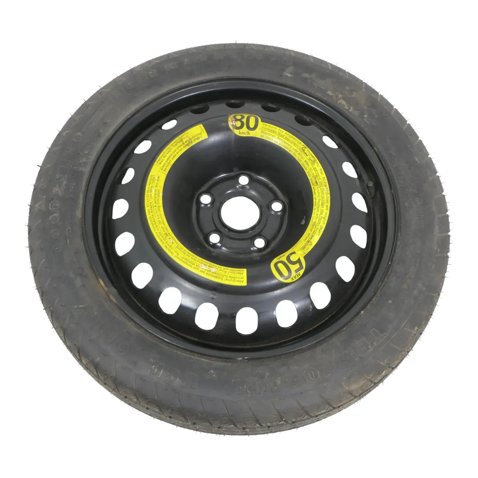 VW Audi Notrad Ersatzrad Ersatzreifen Notreifen 17 Zoll 125/80 R17 5x112 - Bild 1