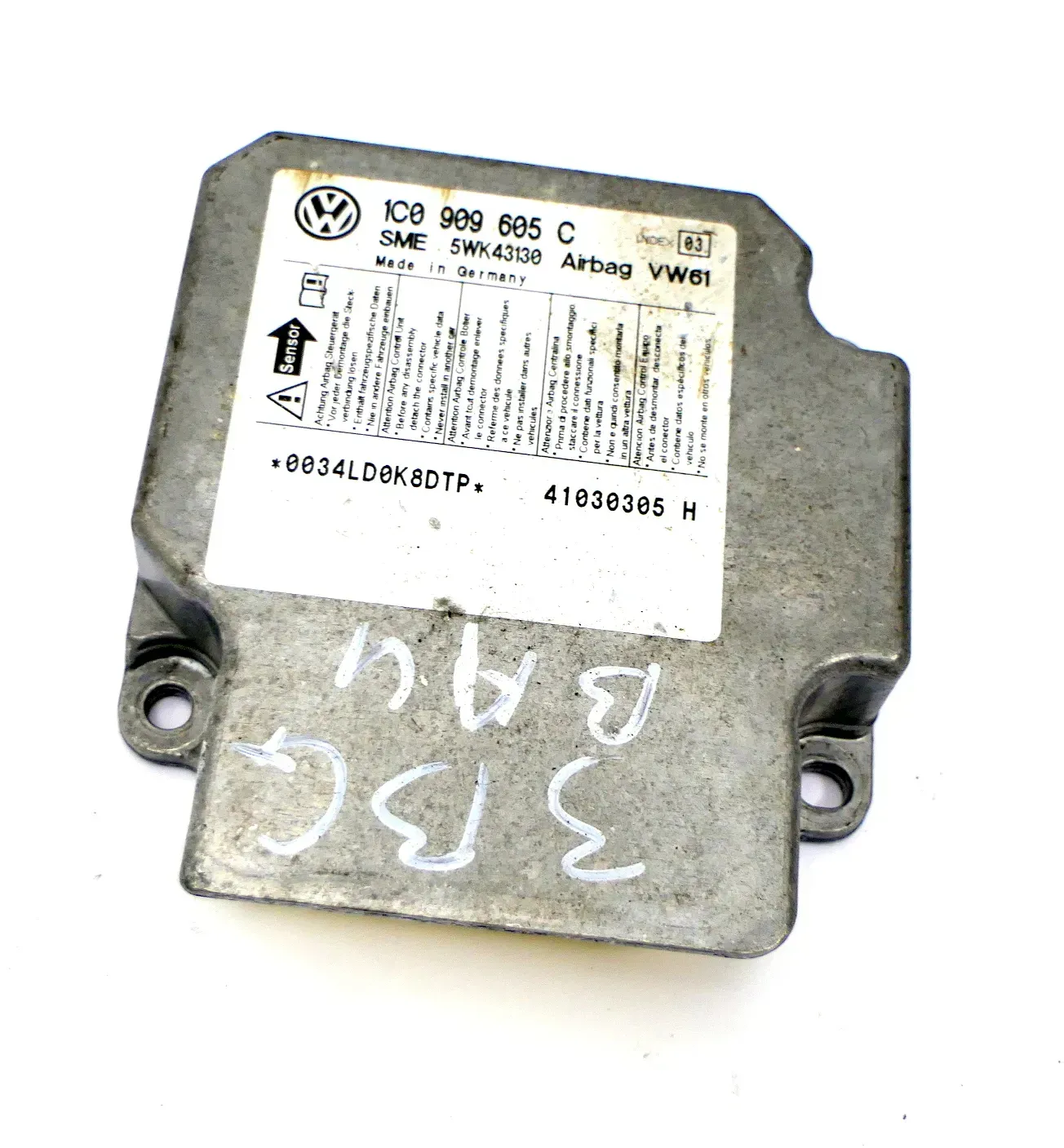 VW Passat 3B 3BG Steuergerät Airbag Airbagsteuergerät 1C0909605C Index 03 - Bild 1