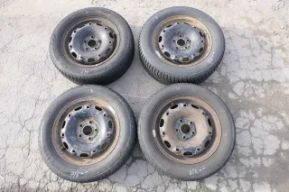 4x Polo 6R 9N Ibiza Felgen 185/60 R14 H Winterreifen M+S 6jx15 ET38 Reifen 3-7mm - Bild 1