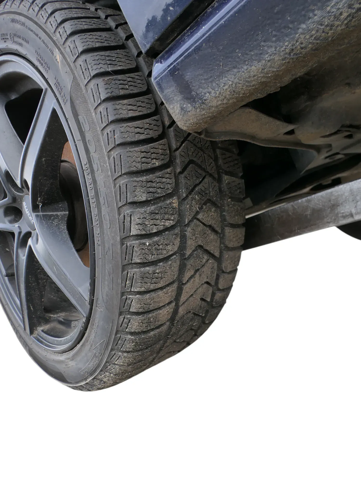 4x Golf 7 Passat Alufelgen 205/50 R17 93V Winterreifen Reifen ca. 6mm KBA 47095 - Bild 1