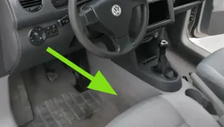 VW Caddy 2k Teppich Innenraumteppich grau Innen vorne - Bild 2