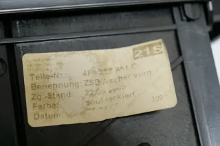 A6 4F Aschenbecher vorn Mitteltunnel Tunnel Becherhalter Verkleidung Holz Nussba - Bild 12