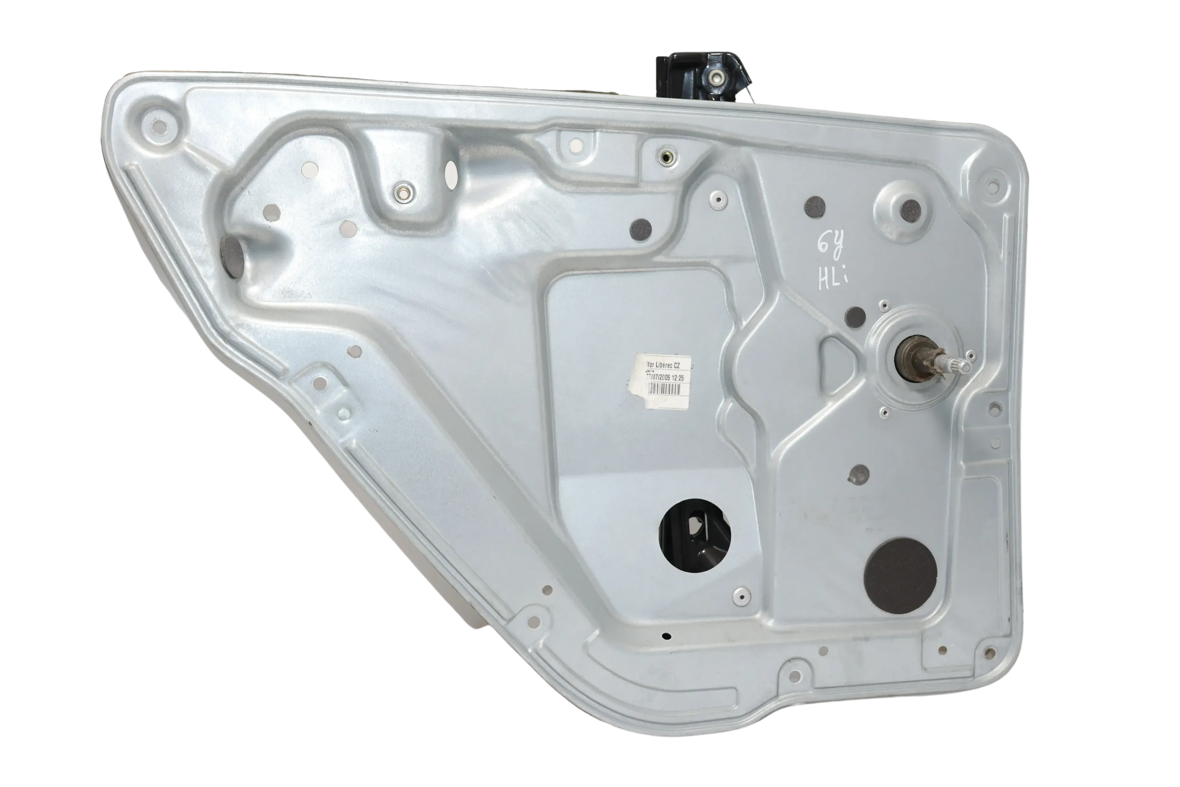 Skoda Fabia 6Y mechanischer Fensterheber Gestänge hinten links Modul 6Y0839655 - Bild 1