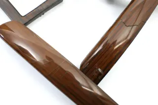 VW Passat 3B Mittelkonsole Verkleidung Optik Dekor Navi Holz zebrano br Türgriff - Bild 3