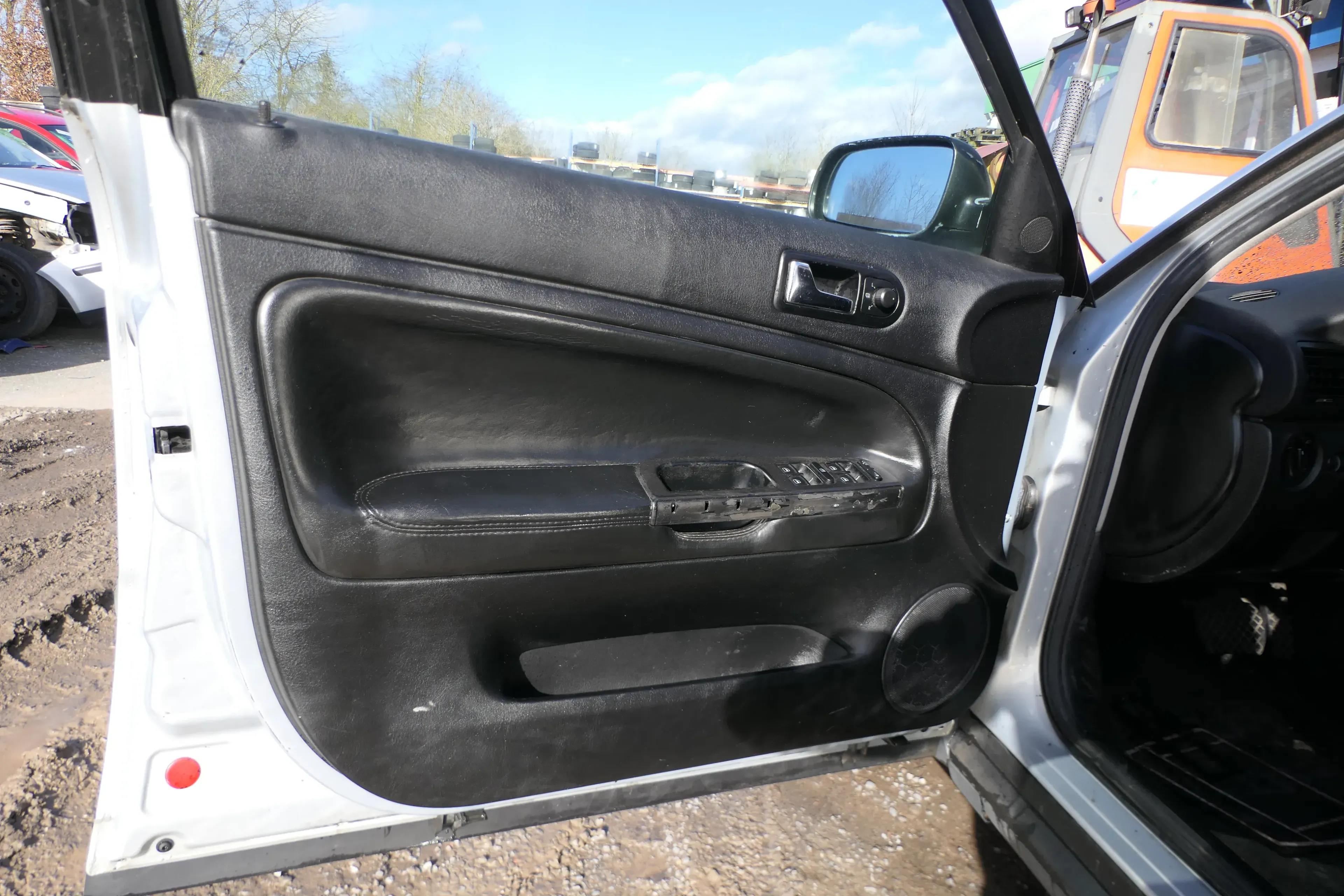 4x Passat 3B Türverkleidung Verkleidung Tür vorne links rechts  - schwarz Leder - Bild 1