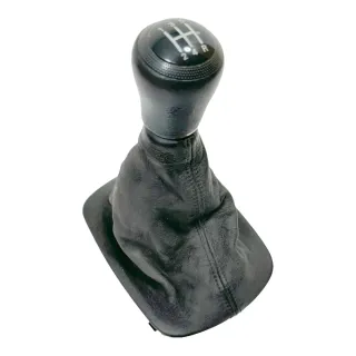 Audi A6 4B Schaltknauf Schaltsack Schaltknüppel original 5-Gang Leder - Bild 1