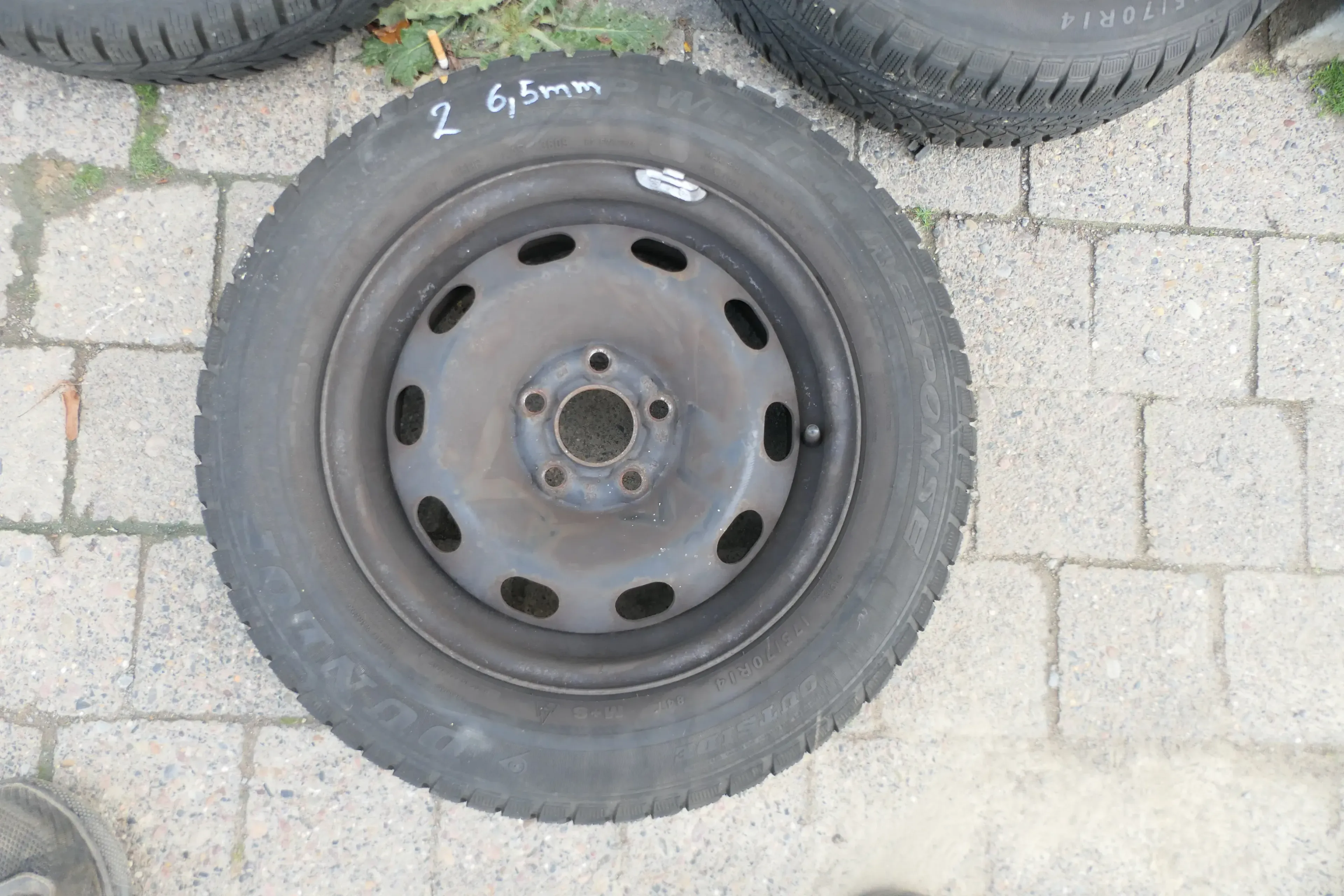 2x VW Golf 4 Bora 175/70 R14 84T M+S Winterreifen Reifen 6jx14H2 ET38 6-7mm - Bild 1