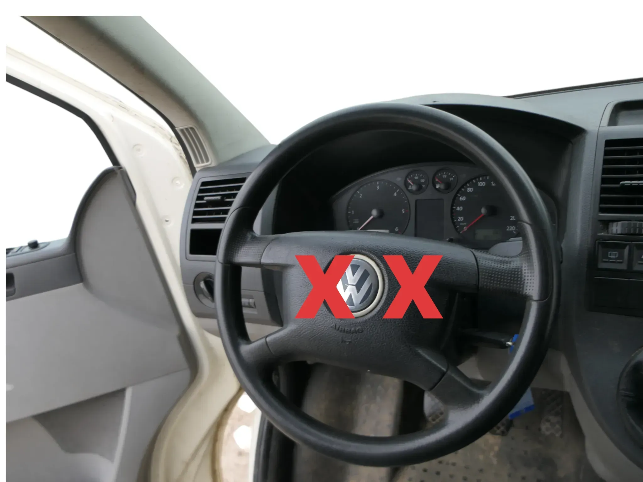 VW T5 Multivan Lenkrad (für Fahrzeuge mit Airbag) 7H0419091D 1QB - Bild 1
