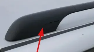1x VW Golf 4 Kombi Dachreling Reling Dach schwarz NUR Abdeckung hinten rechts - Bild 1