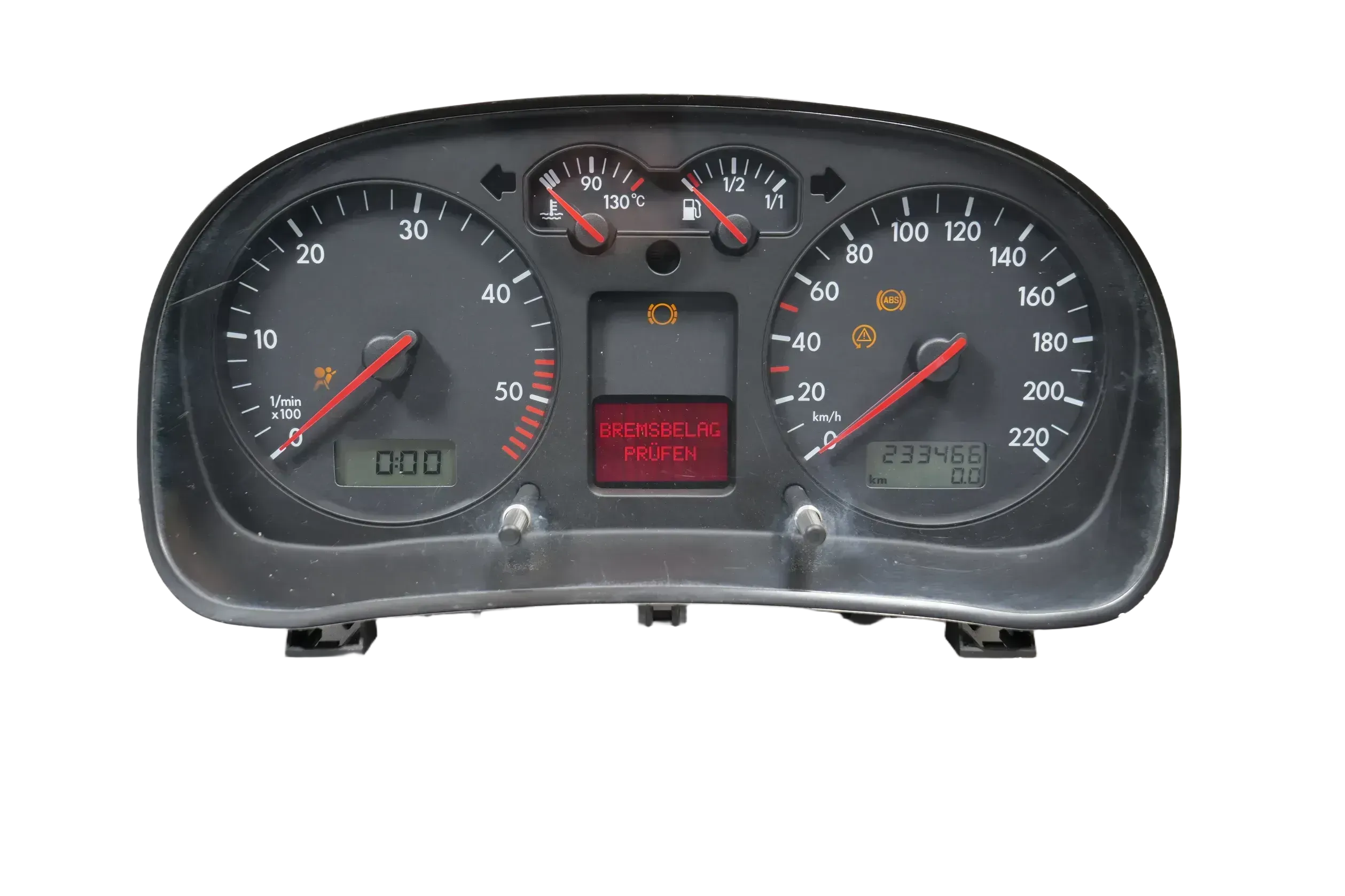 VW Golf 4 Tacho Tachometer Kombiinstrument 233.000km 1J0920822BX TDI Diesel - Bild 1