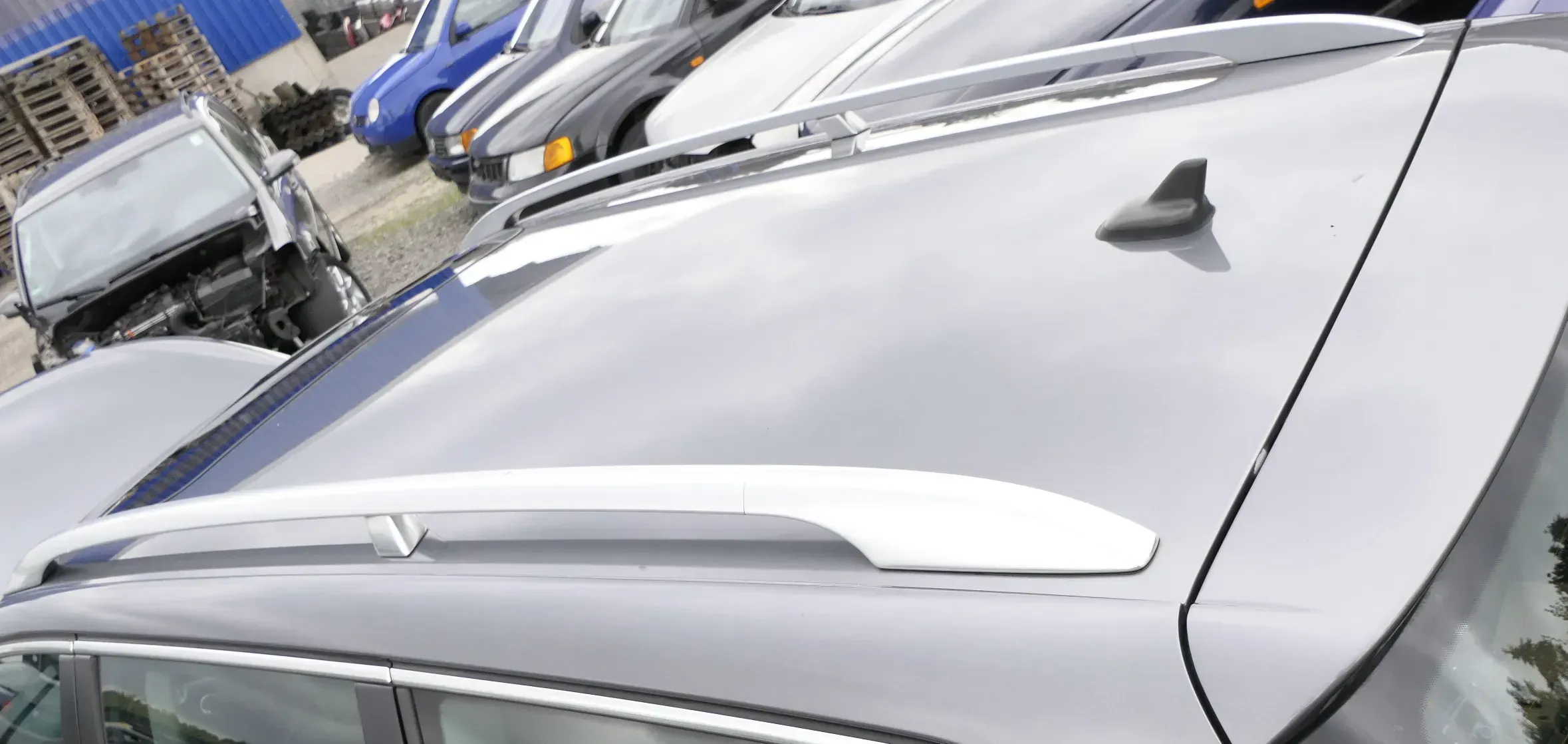 VW Passat 3C Kombi Varia Reling Dach beide rechts und links Reeling chrom silber - Bild 1