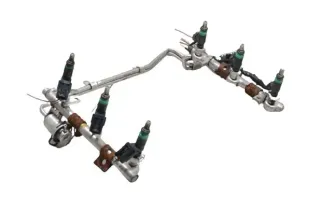 6x A6 4B 8E ASN 3,0 Einspritzdüsen Düsen + Leiste 06C133551 - Bild 1