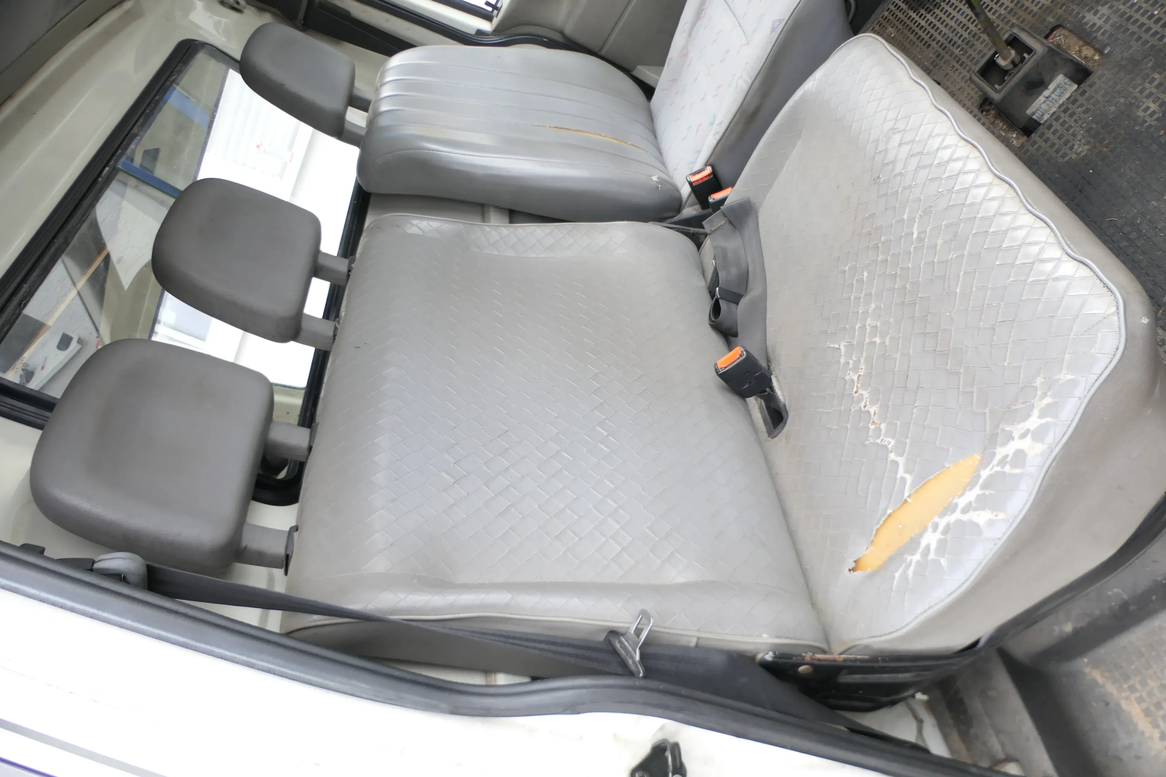 VW T4 Sitz vorne rechts 2er Doppel Beifahrersitz Doppelsitzbank grau mit Konsole - Bild 1