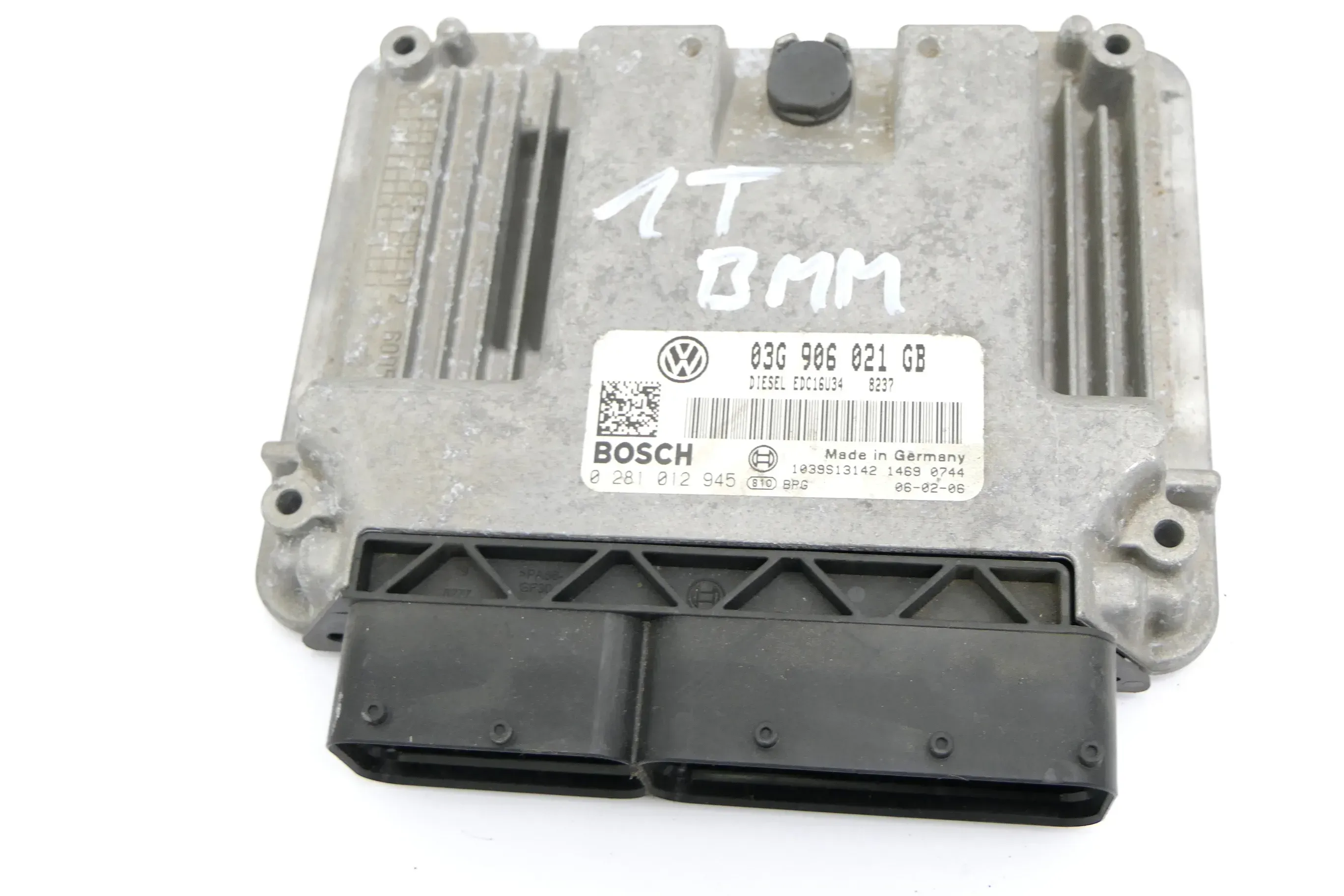 VW Touran 1T Steuergerät 2,0l 103kw 140PS 103PS BMM Motor 03G906021GB - Bild 1