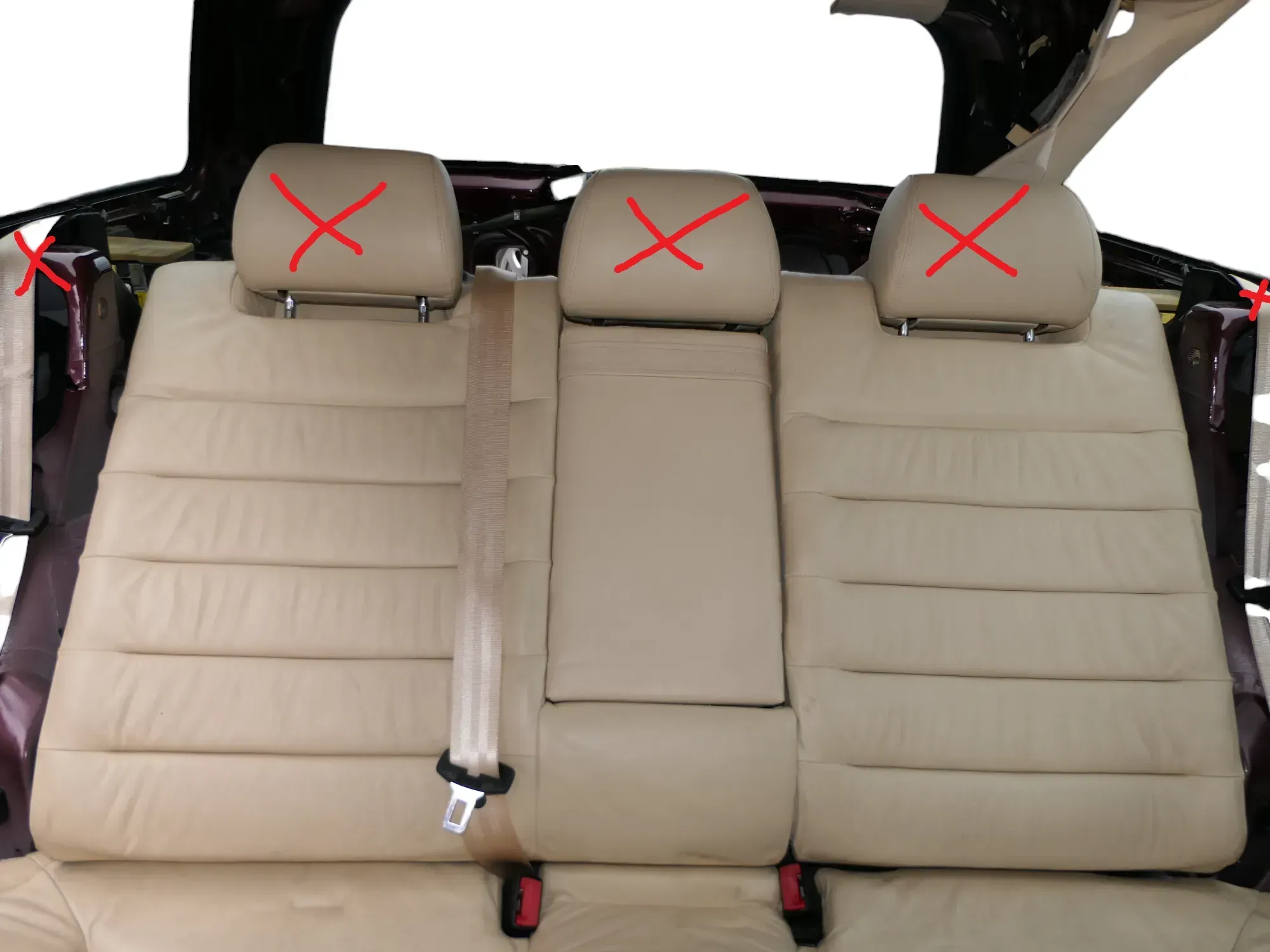 A6 4B Kombi Avant Rückbank Rücksitzbank Sitz Rücksitz Leder vanille gelb perlnap - Bild 1