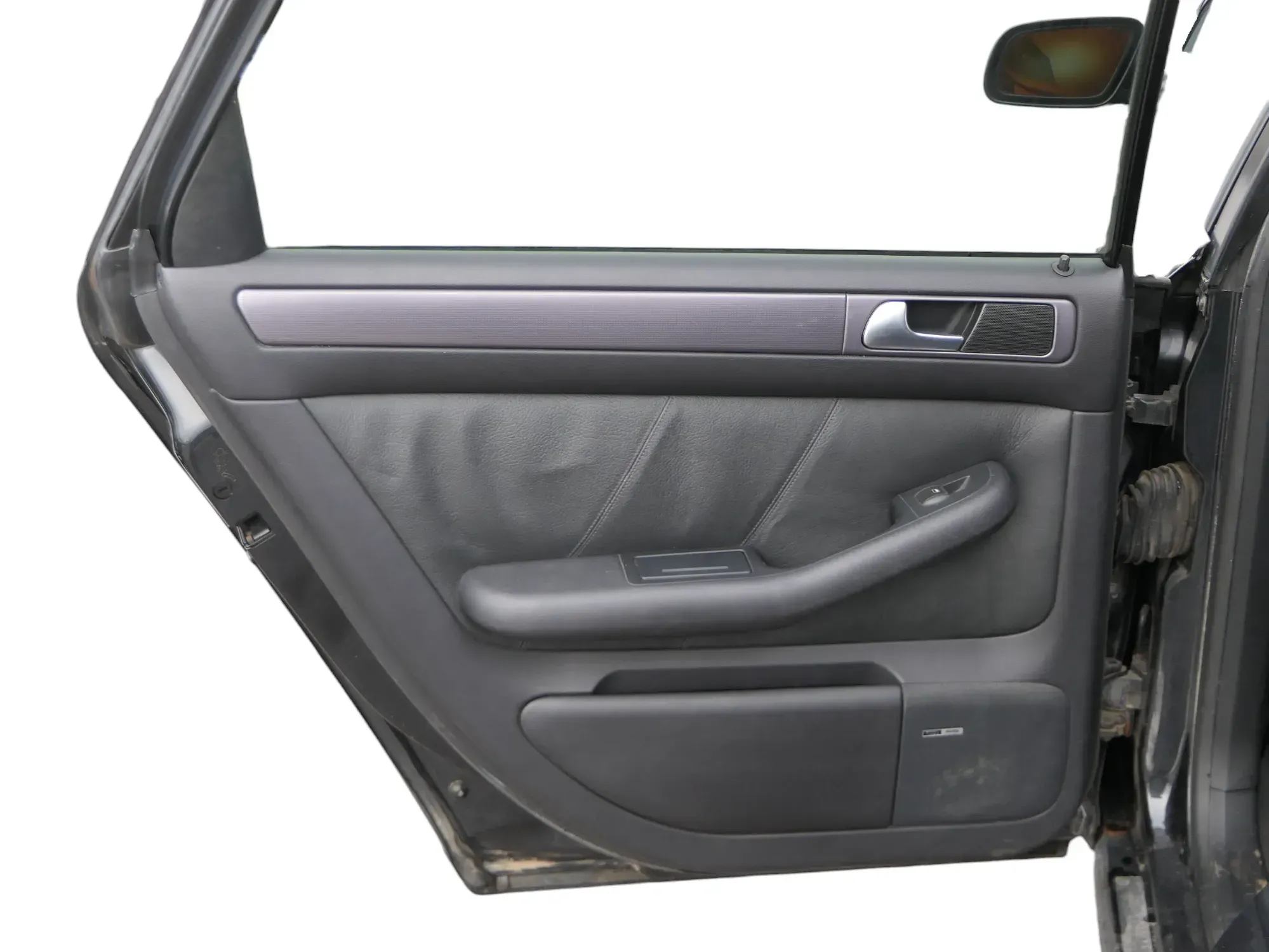 1x A6 4B Türverkleidung Verkleidung Tür hinten links Leder schwarz soul Bose - Bild 1