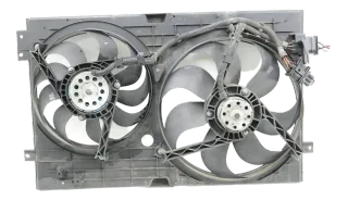 VW Golf 4 Bora Lüfterzarge Lüfter Kühlerlüfter Klimaanlage 1J0121207M 1J0959455M - Bild 1