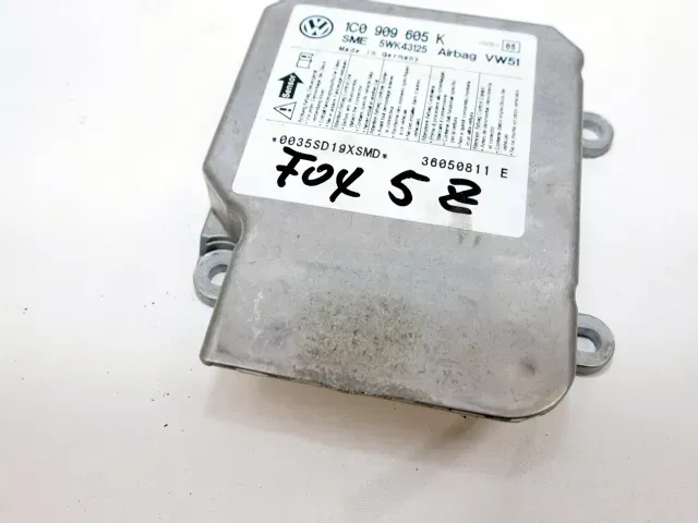 VW Polo 9N 9N3 Steuergerät Airbag Airbagsteuergerät 1C0909605K Index 08 Fabia - Bild 1