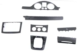 Passat 3C Mittelkonsole Verkleidung Klappe Abdeckung Dekor dunkel schwarz matt - Bild 3