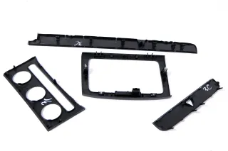 VW Passat 3C Mittelkonsole Verkleidung um Radio Abdeckung Dekor titan silber 45T - Bild 5