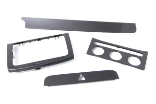 VW Passat 3C Mittelkonsole Verkleidung um Radio Abdeckung Dekor titan silber 45T - Bild 1
