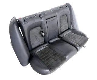 Passat 3C Kombi Sitz Rückbank Rücksitzbank Sitze Leder Lehne alcantara schwarz - Bild 5