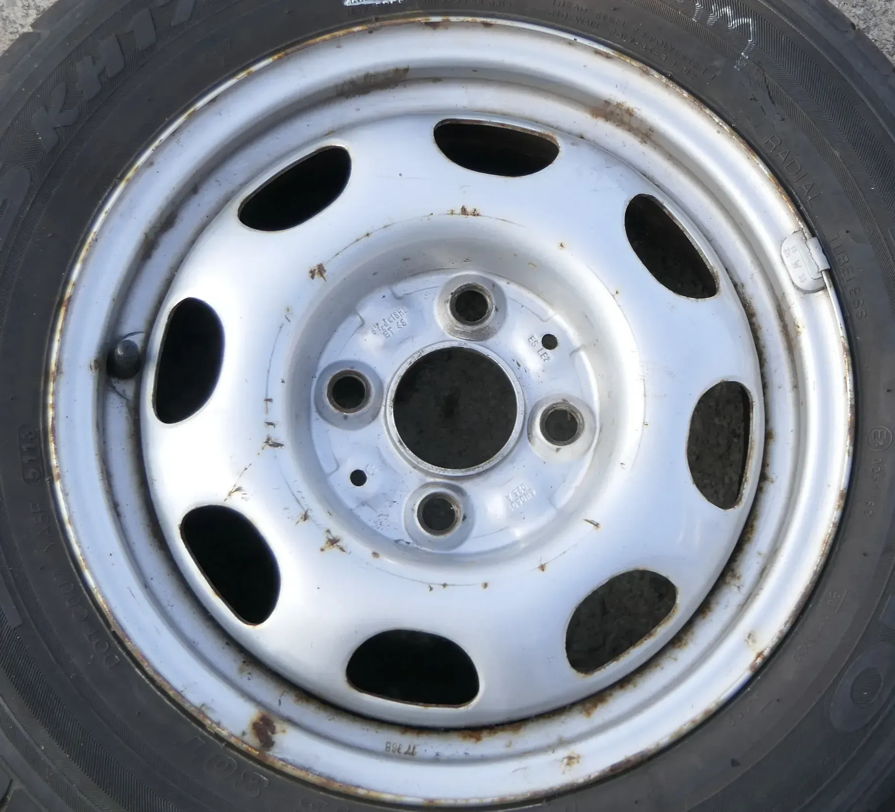 1x Polo 6N2 Lupo 6N Arosa Felge 5 1/2 J x 13 H2 ET 43 Stahlfelge 13 Zoll  silber - Bild 1