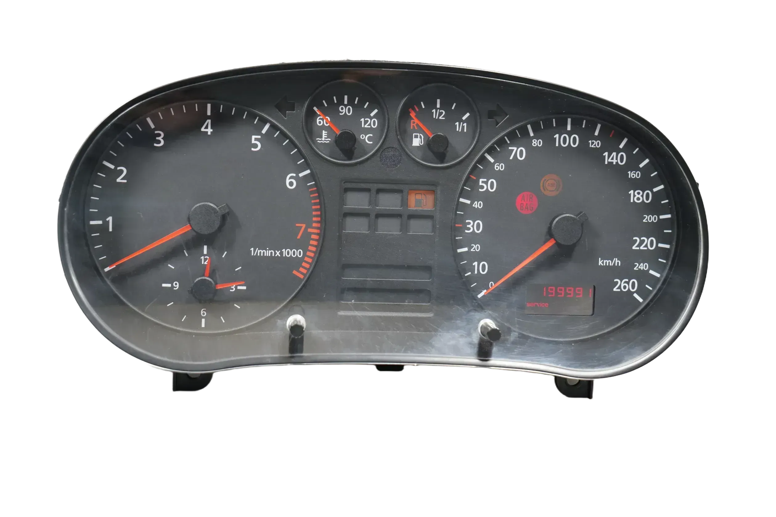 Audi A3 8L Tacho Tachometer Kombiinstrument 8L0919860C 199000km Benziner 260km/h - Bild 1