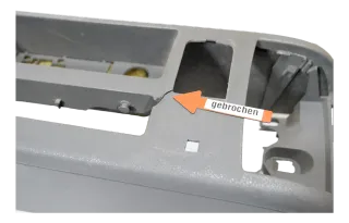Audi A4 8E B6 B7 Mitteltunnel hinten Verkleidung um Handbremse Konsole  grau - Bild 3