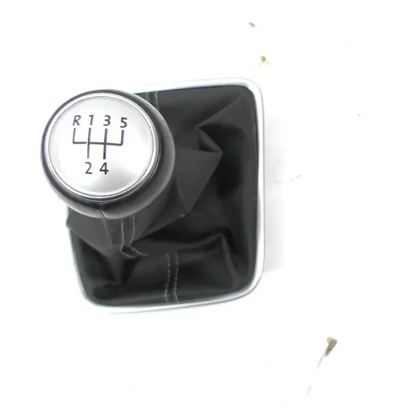 VW Golf Plus 5M Schaltknauf Schaltsack Schaltung Schaltknüppel orig 5-Gang Leder - Bild 1