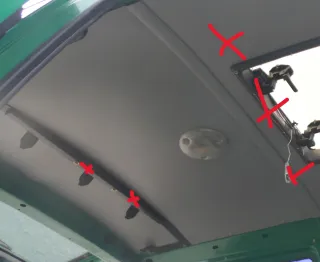 1x VW T4 Himmel Innenraum Decke Dachhimmel Dach oben hinten Kastenwagen Lampe - Bild 2