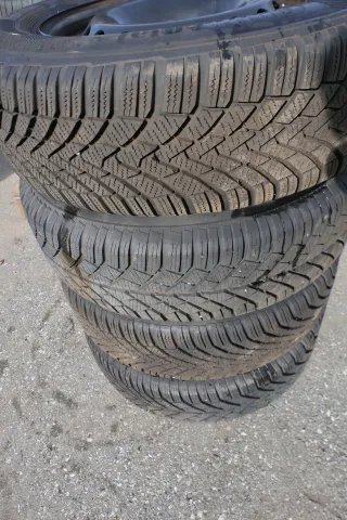VW Golf 6 Caddy 2K 195/65 R15 91T Winterreifen M+S Felgen Reifen M&S ca. 7-8mm - Bild 5