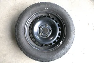 VW Golf 6 Caddy 2K 195/65 R15 91T Winterreifen M+S Felgen Reifen M&S ca. 6mm - Bild 3