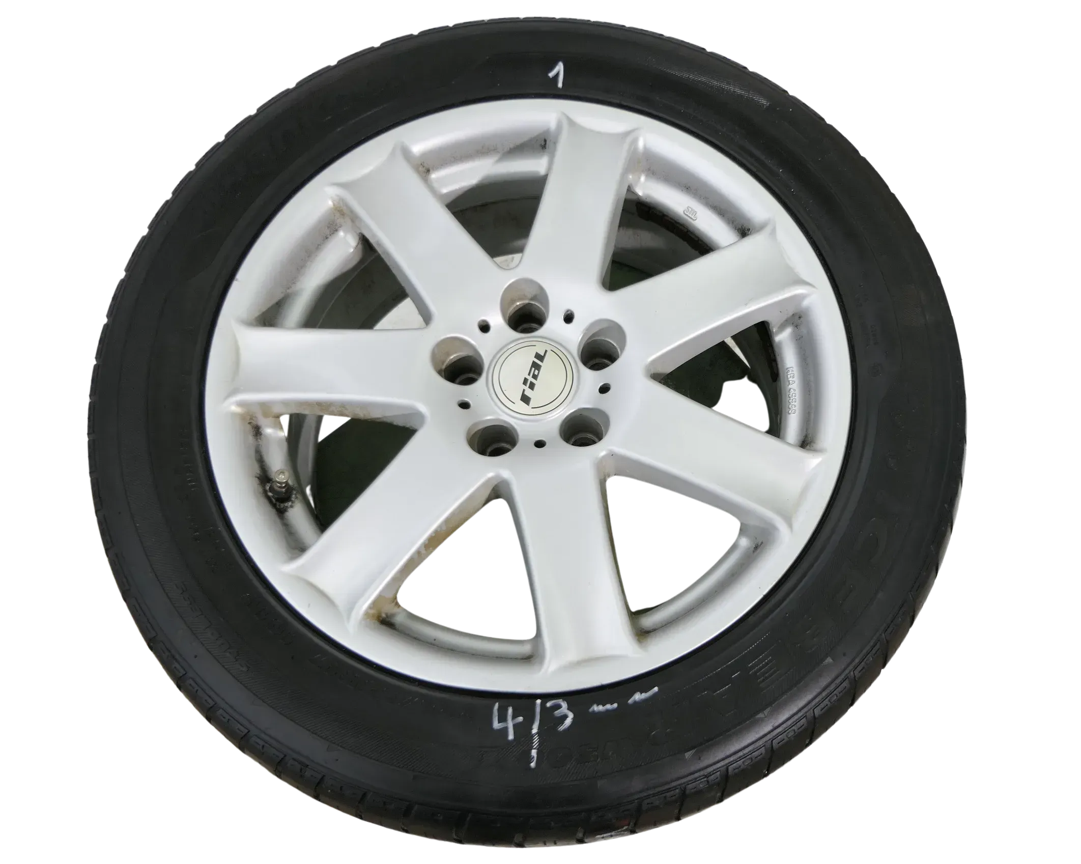 1x Felge Alufelge VW Passat 3BG 7,5jx17 H2 ET20 KBA 45568 Rial LK 112 gg - Bild 1