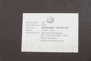 VW Caddy 3 2k Boden Holzplatte Platte anstatt Sitz vorne rechts - Bild 3