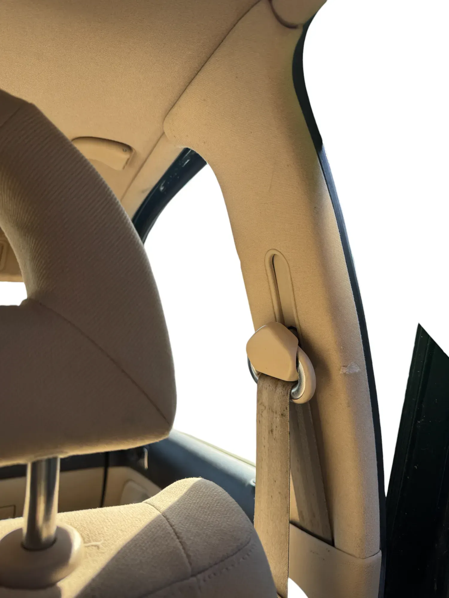 Golf 4 1J B-Säulen Verkleidung rechts+link Abdeckung Airbag 4-Türer beige besch - Bild 1