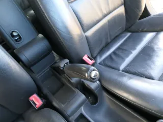 Audi A6 4B Handbremse Feststellbremse schwarz Leder Verkleidung Abdeckung - Bild 3