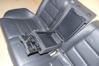 Audi A6 4F C6 Sitz Rückbank Rücksitzbank hinten 3-Punkt-Gurt schwarz Leder Sitz - Bild 2